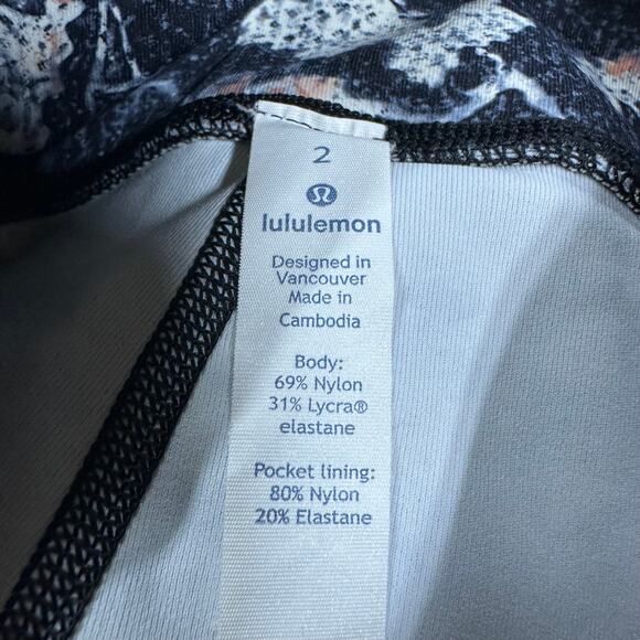 Lululemon Speed Up Crop 21" Spring Bloom Multi Women's Sz 2 Excellent Condition - Picture 6 of 11